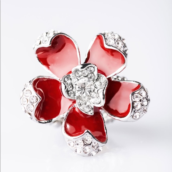 Red and silver ring - Picture 1 of 2